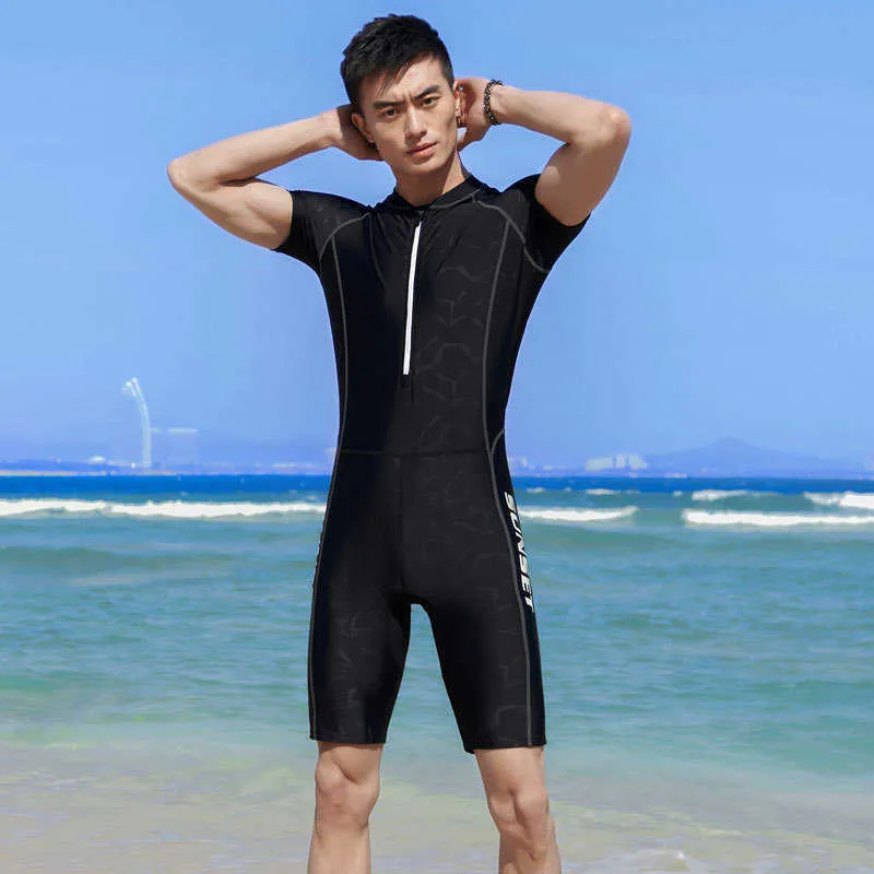 Wetsuits drysuits een stuk heren duiken pakken badkleding korte mouw wetsuit surfen floatsuit uv zwemmen voorkomen kwallen j230505