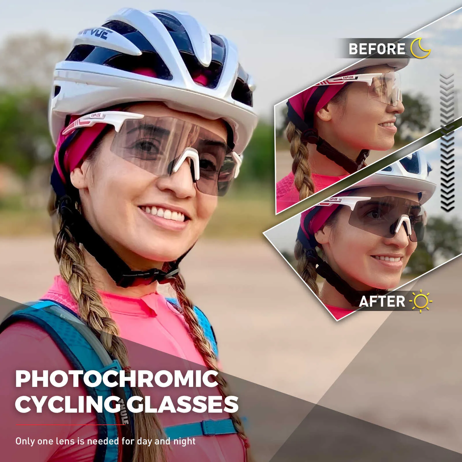 Kapvoe Cycling Sunglasses Photochromic Red Or Blue Cycling Eyewear For Men Ideal For Outdoor Sports And MTB Cycling P230505 From Xielin2 31.35 DHgate.Com