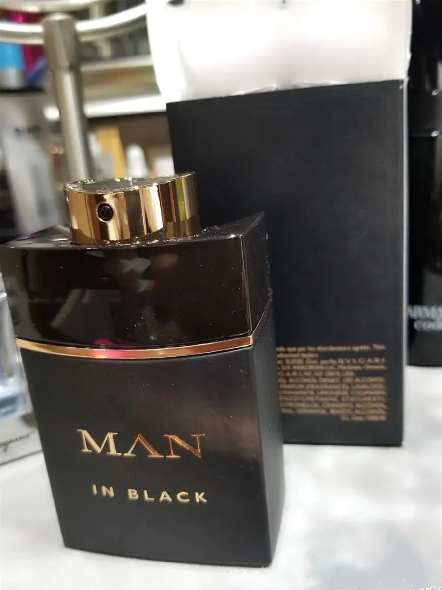 Man in black perfume shop