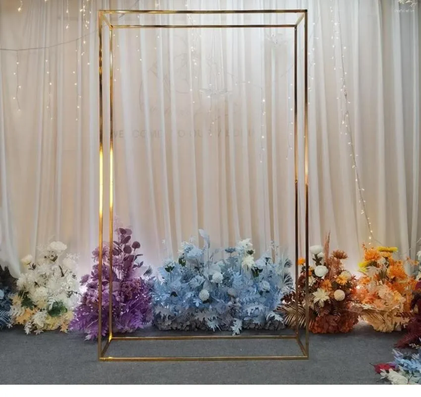 Parti Dekorasyon Lüks Açık Çim Çiçek Çerçeve Düğün Arch Seyir Sütun Kavuğu Balon Props Fondrop Doğum Günü Sahnesi için Çiçek Stand