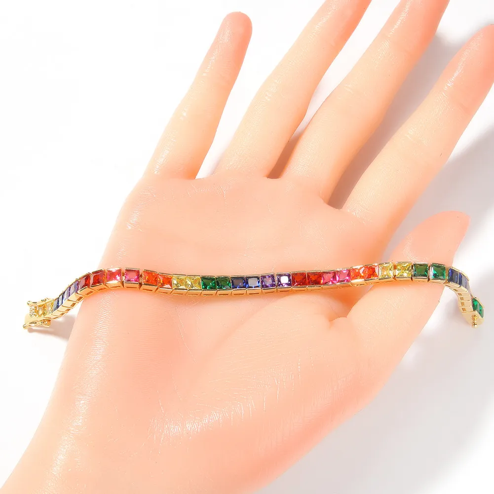 Colorful Cubic Zircon Diamond Tennis tennis bracelet - 5mm Colorful Cubic Zircon Diamond Tennis tennis bracelet - 5mm