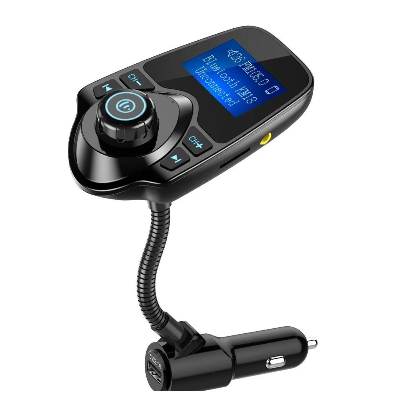 Kit de voiture Bluetooth Transmetteur Fm O Adaptateur Récepteur Mains sans fil W 1,44 pouces Affichage Drop Delivery Mobiles Motos Électronique Dhoz2