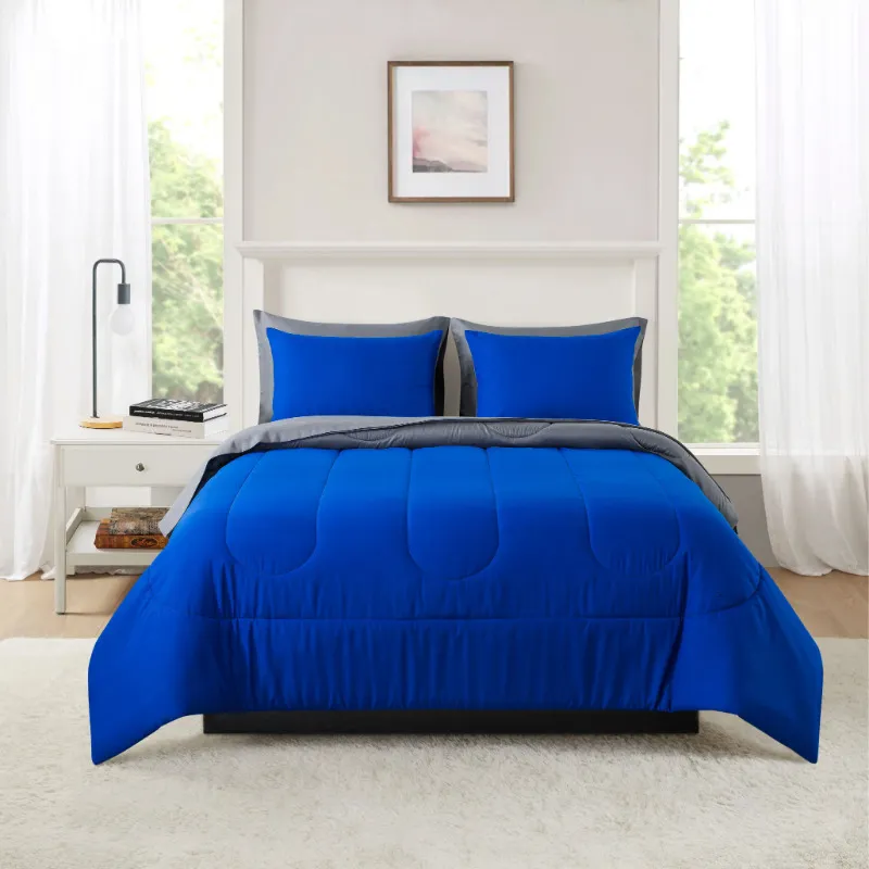 Bettwäsche Sets Mainstays Solid Blue 7 Teiliges Bett In Einer