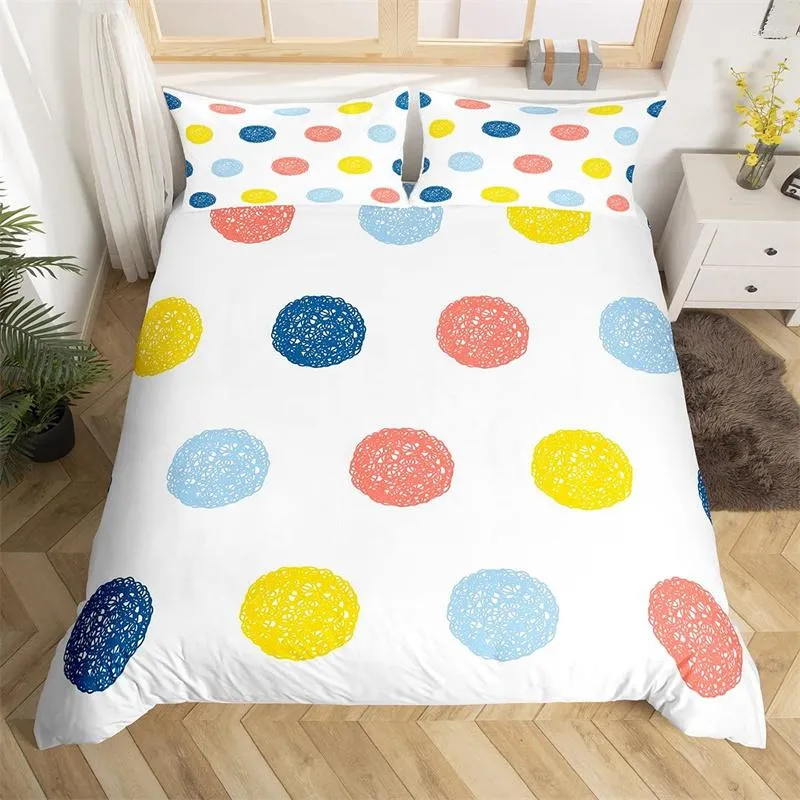 Polka dot cot bed duvet cover hot sale