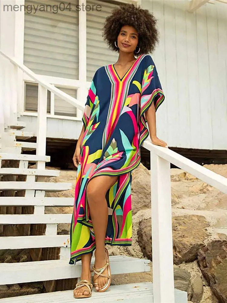 Boho Kaftan Dress For Women 2023 Summer Swimsuit Coverup Cover Up
