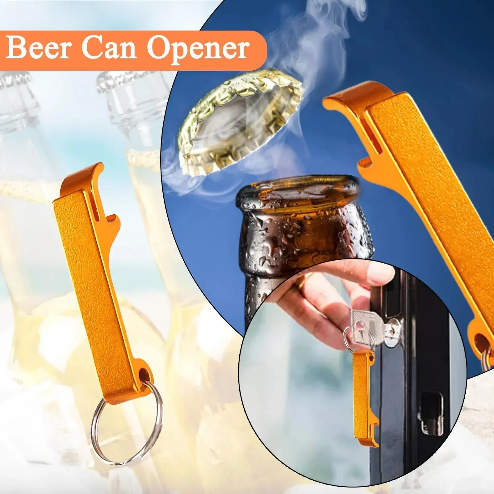 Apribottiglie di birra portatile Portachiavi Tasca in alluminio Apriscatole di birra Birra Bar Strumento Gadget Accessori per bevande estive