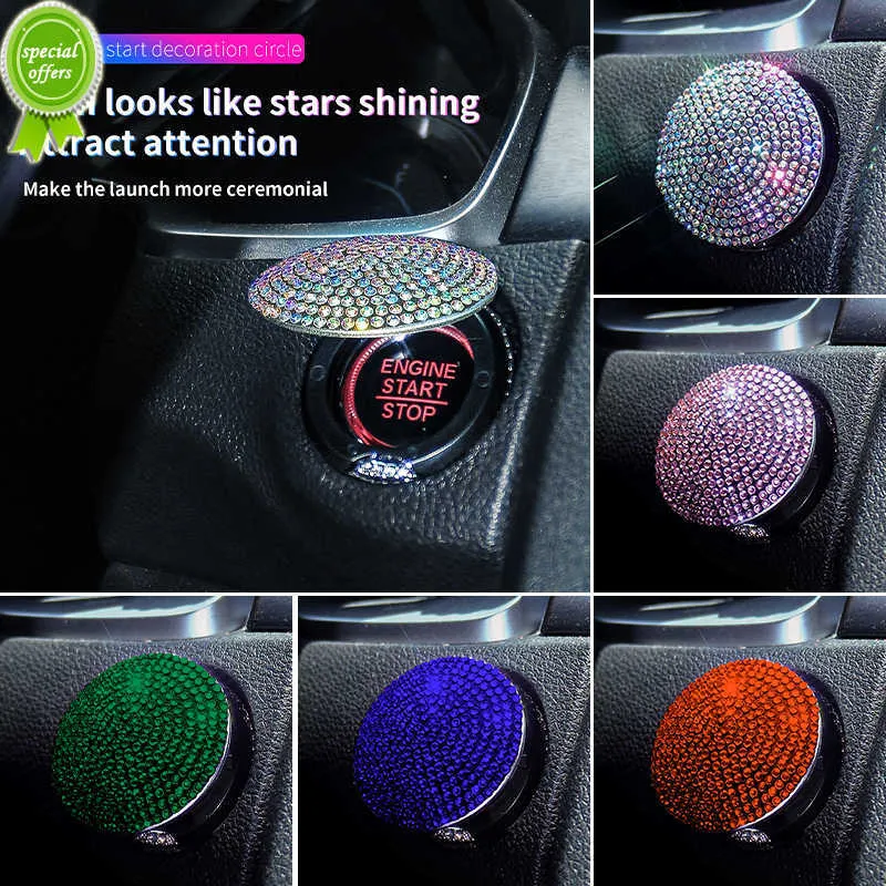 New Luxury Car Engine Start Button Replace Cover Stop Switch Accessories Car Decoration Diamond Car Accessories for Woman