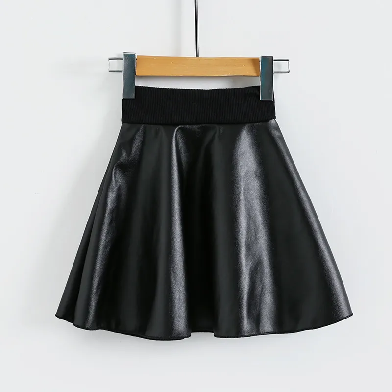 Girls Fashion PU Faux Leather Jupe Faux Leather Mini Skirt With Elastic Waist Autumn Black Short Faux Leather Mini Skirts For Childrens Clothing 230505 From Qiyuan06 24.59 DHgate.Com