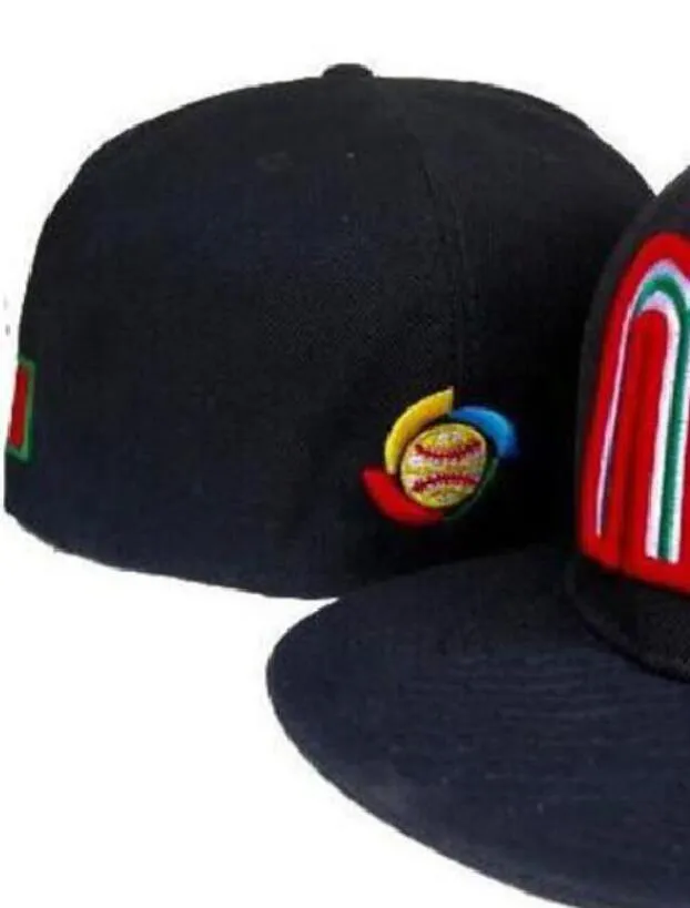 2023 Herren Baseball Full Closed Caps Sommer Marine Blue Letter Bone Männer Frauen Schwarze Farbe Alle 32 Teams Casual Sport Flat Shated Hats "m" Mexikos Mix Farben A0