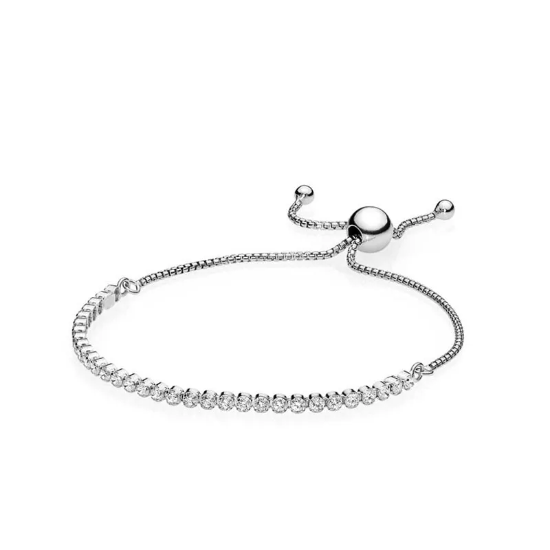 Silver slider hot sale tennis bracelet