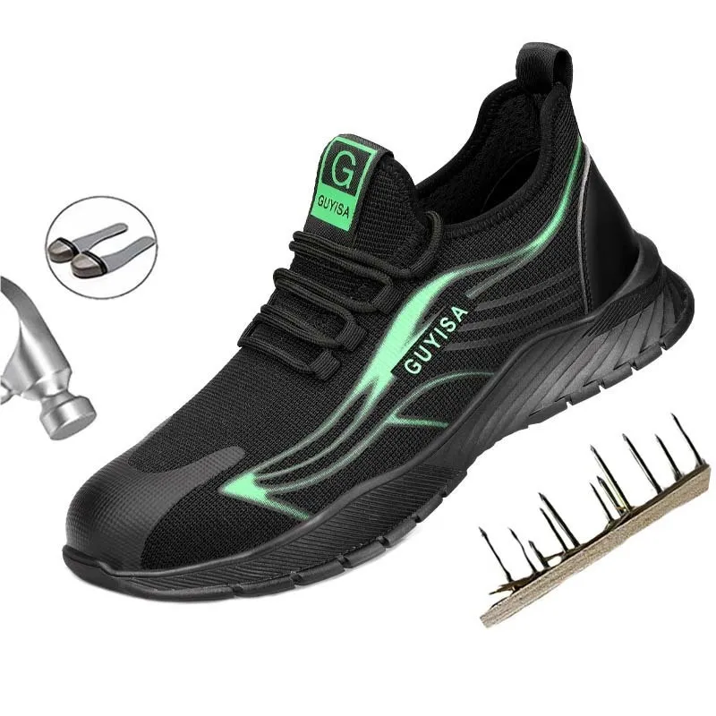Güvenlik Ayakkabıları Çift Yıkamaz İş Güvenlik Ayakkabıları Çelik Toe Toe Cap Boots Punture Anti-Punture Erkekler Süzme Anti-Smash Jack Rahat Koruma Ayakkabıları 230505