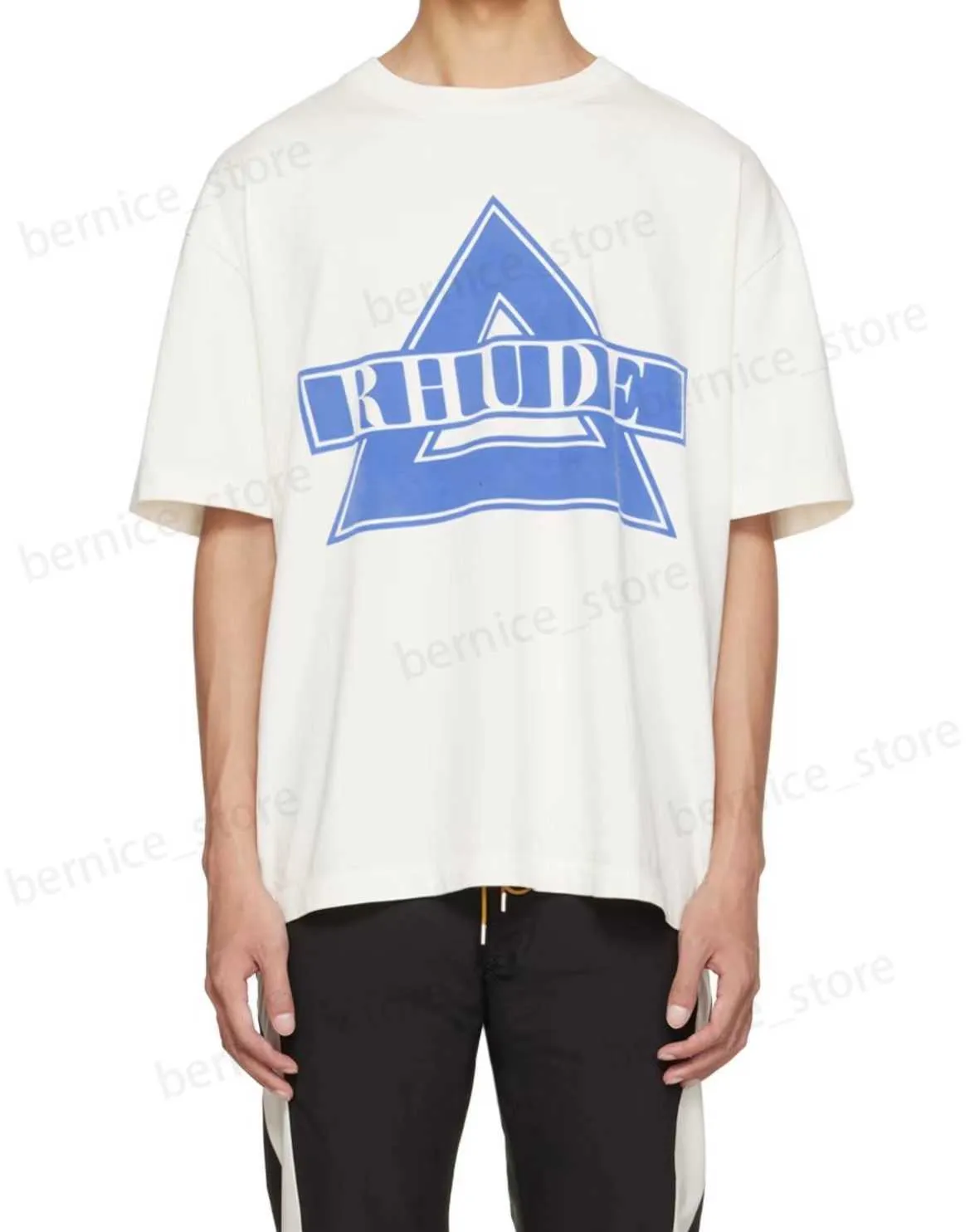 メンズTシャツデザイナーファッション服TシャツRhude Triangleバナー