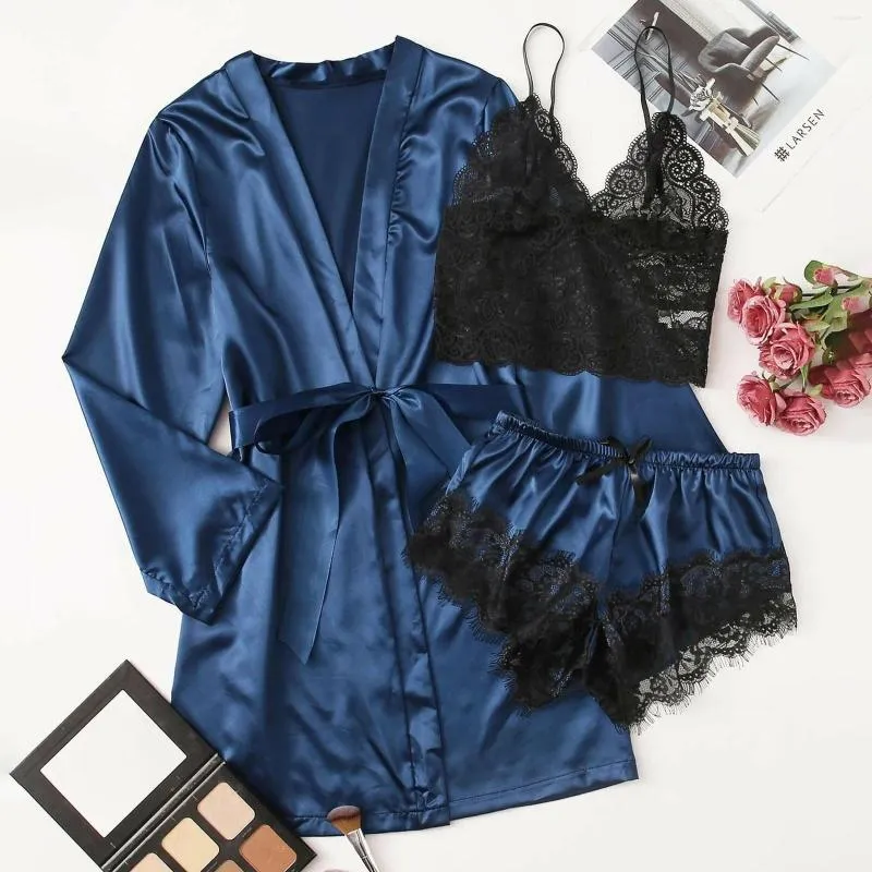 Ensemble pyjama femme satin store