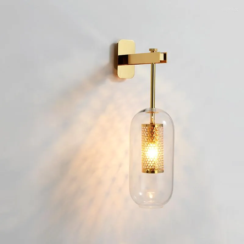 벽 램프 현대 금속 크리에이티브 거실 복도 빌라 엘 침실 옆에 가벼운 홈 조명 아트 램프 wa073