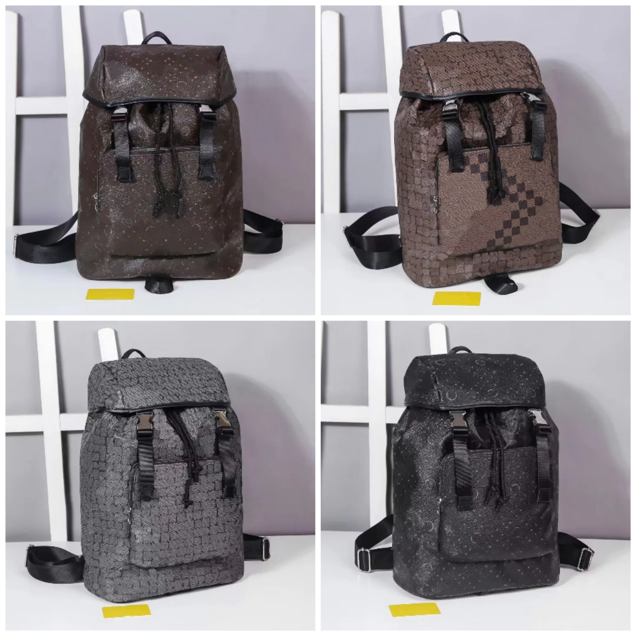 Zack Erkekler Sırt Çantası Deri Seyahat Çantaları Sırt Çantaları Okul M43422 Erkek Büyük Kapasiteli Dağcılık Zack Backpack Sport Hasp Bag N40005