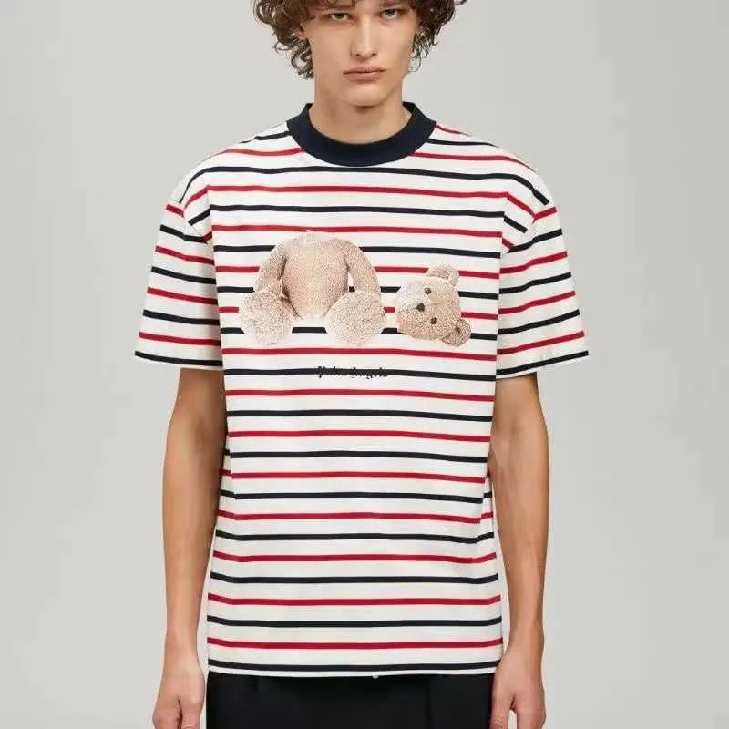 Designer Fashion Clothing Tees Tshirt Palms Cuthead Bear Little Bear Print Stripe Short Sleeve Loose Mens Womens Trend Brand Casual Tshirt Casual Tops For sal Angels