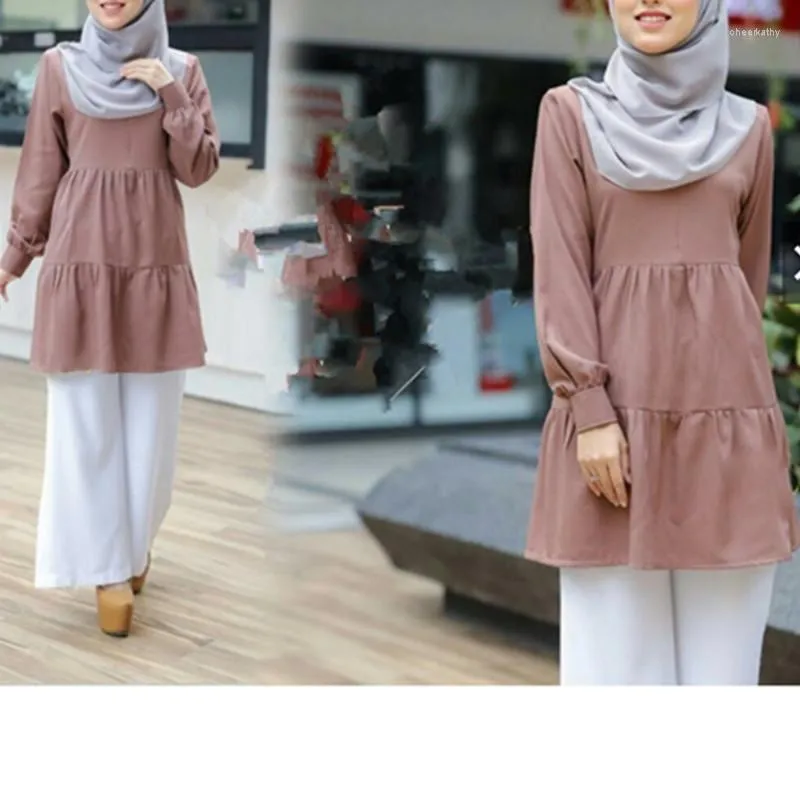 Long Ethnic Abaya Et Hijab Top For Women Muslim Blouse With Bokep