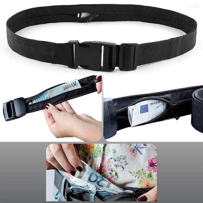 Belts Travel Security Money Belt Hidden Pocket Cashsafe Anti Theft