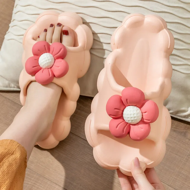 Plate-forme d'été femmes pantoufles fleurs glisses mignonnes sandales de mode maison de mode de loisirs couple femme chaussures 230505 109