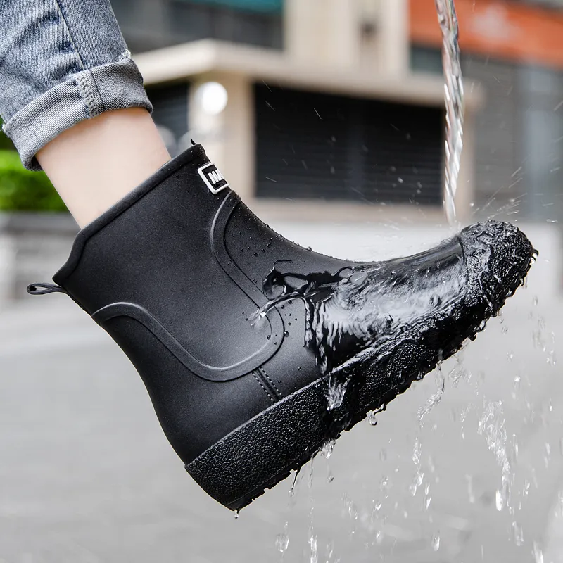 Rubber ankle rain boots store