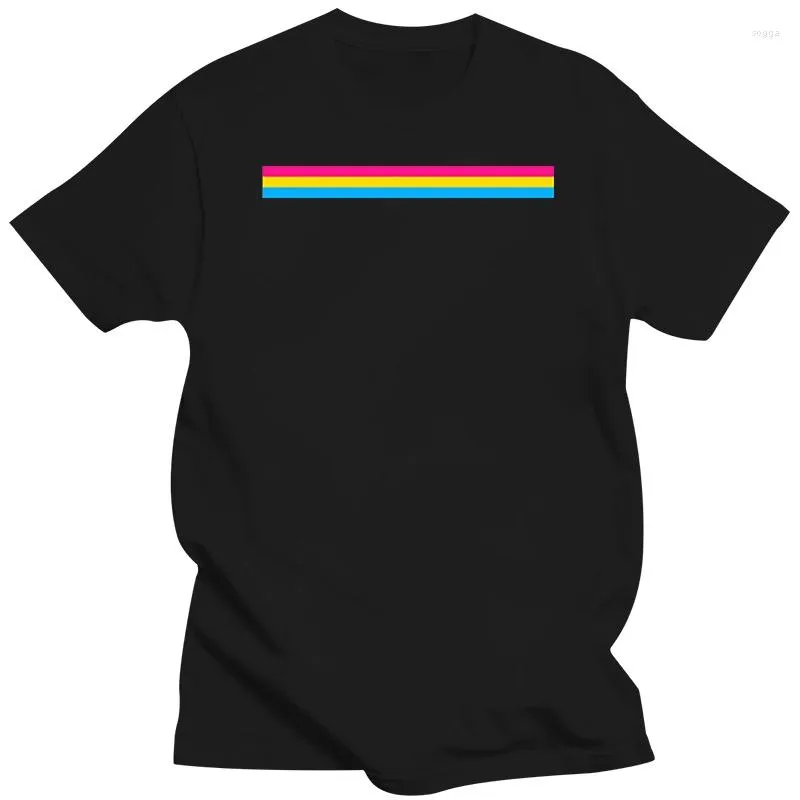 T-shirt da uomo Design Bandiera pansessuale Lgbtq Pride Girocollo Idea Tshirt Uomo Outfit Regalo Tempo libero Maglietta uomo e donna