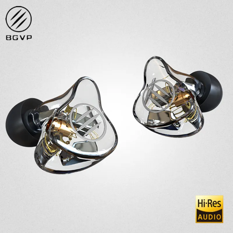 Mobiltelefonörlurar BGVP DM7 6BA Balanced Armature inear Earphone Metal Monitor med avtagbar MMCX -kabel och tre munstycken DMG DM6 230505