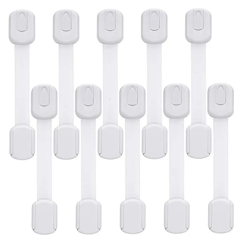 Serrures pour bébé Loquets # 10pcs Verrouillage de l'armoire pour enfants Protection de la sécurité pour enfants Armoires à tiroirs Toilettes Réfrigérateur Installation plus facile Pas de perçage 230504