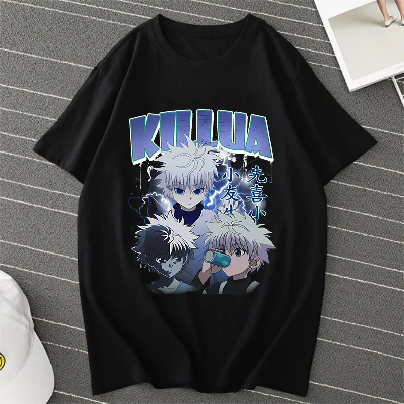ハンターハンター KILUA キルア M Tシャツ Killua Zoldyck V3 Hunter x Hunter Streetwear T-Shirt | Anime Ape