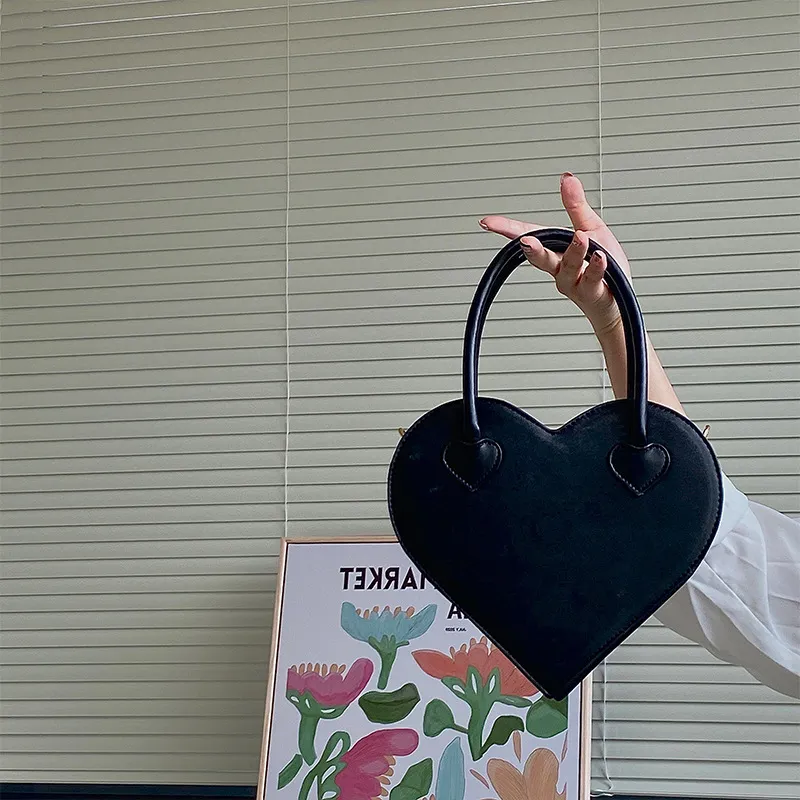 Milk heart shaped purse hot sale