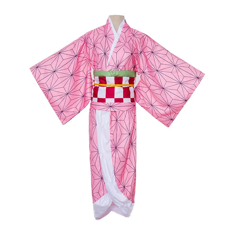 nezuko pink dress Nezuko Cosplay Costume Pink Summer Dress with Hat The Chosen Demon Nez Sun Baby