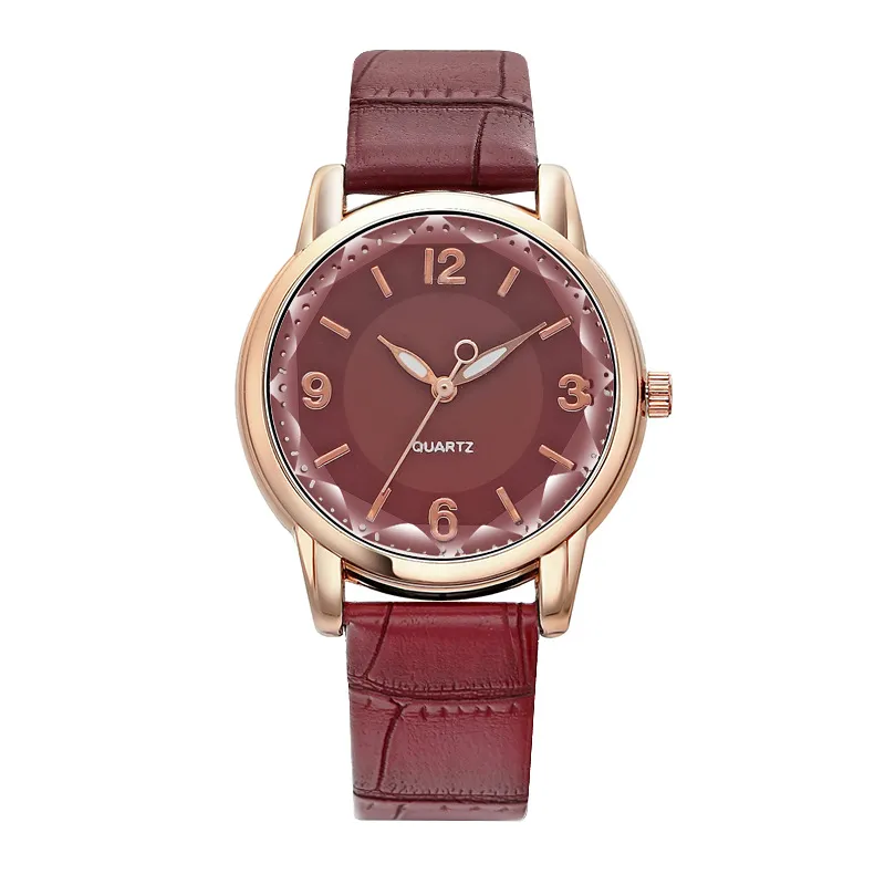 Ladies watch top leather belt