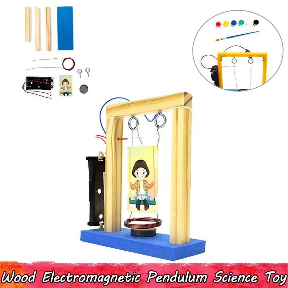 Wood Pendulum Experiment Science Toys DIY Assembling Educational Toys For
