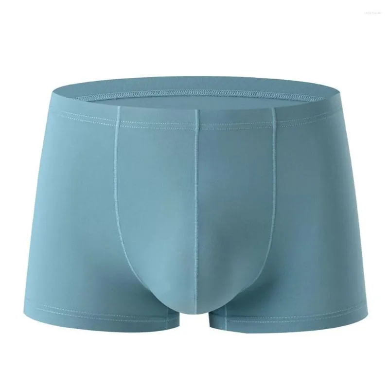 Underpants Mens Ice Silk Boxer Shorts Soft Ultrathin Underwear Breathable Boxers Briefs Sexy U Convex Pouch Panties