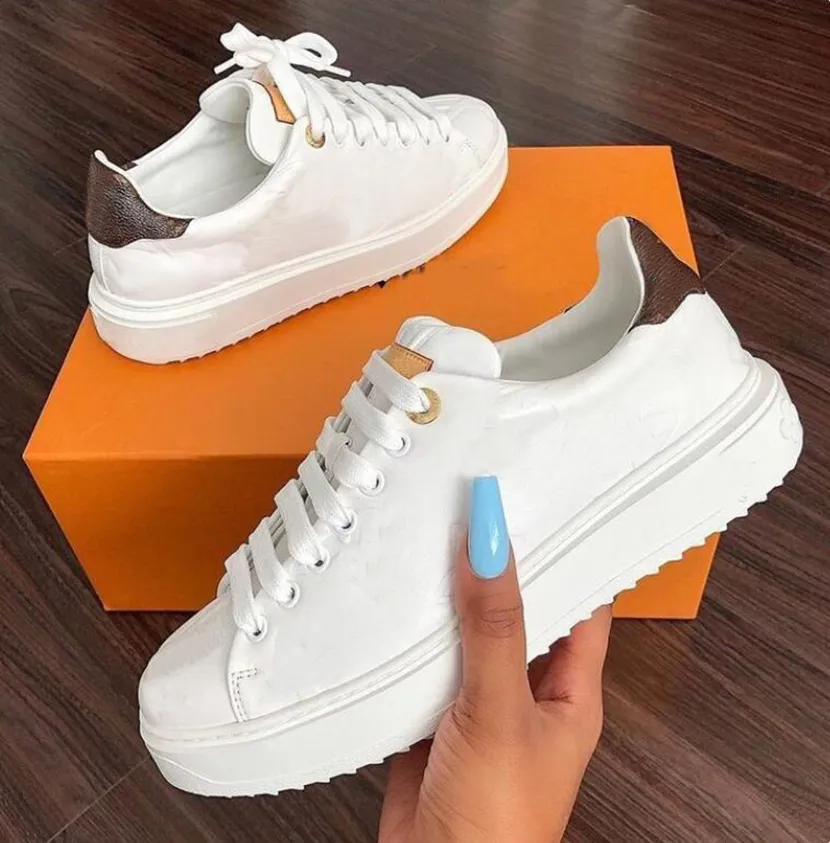 Heren Casual schoenen Lederen sneaker Low Top Runner Beverly Hills Lace Up Outdoor Skate Flats Luxury merk Wit zwart kalf leer met doos stofzak 38-46EU