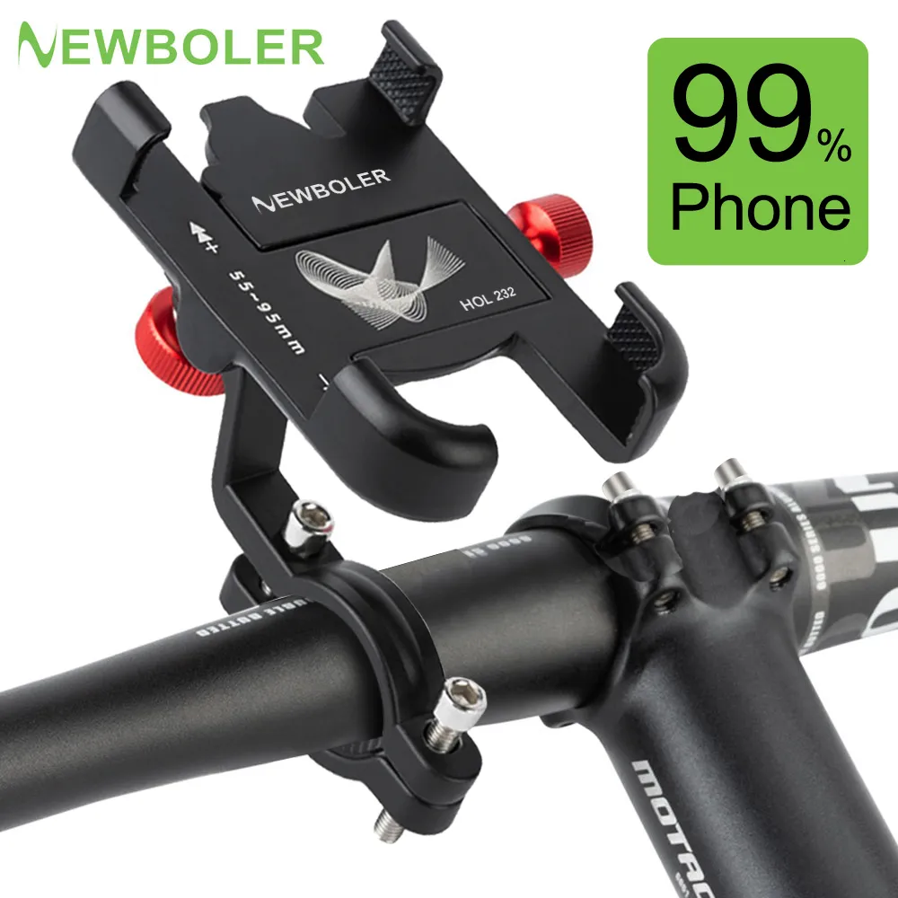 BOLER MTB Phone Mount Stand 360° Rotatable Aluminum Adjustable Non Slip
