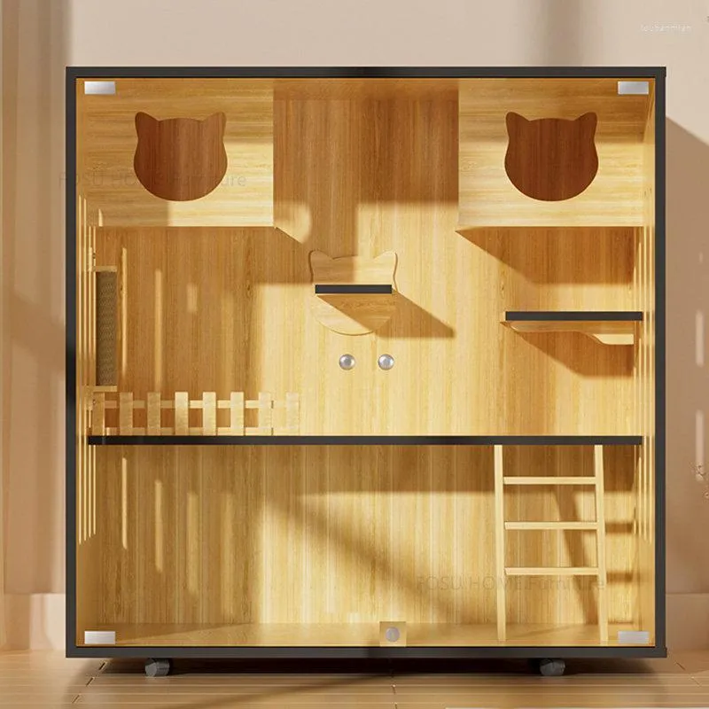 Wood cat cage cheap