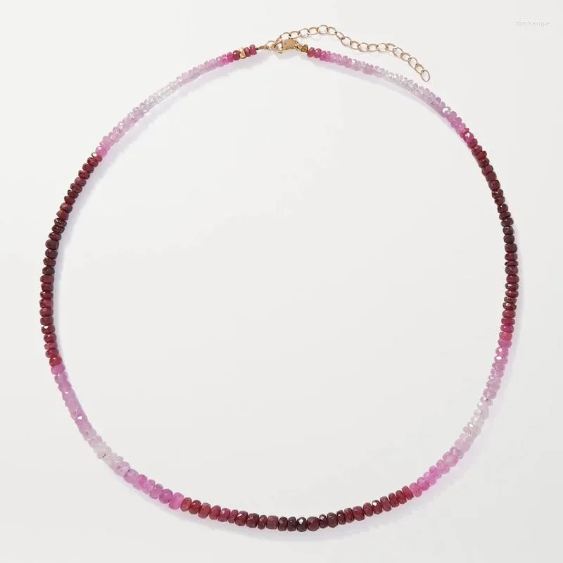 Choker Handmade Natural Stone Mix And Match Necklace Women Girls Faceted Ruby Jewelry Valentine's Day Mother's Gift Wholesale