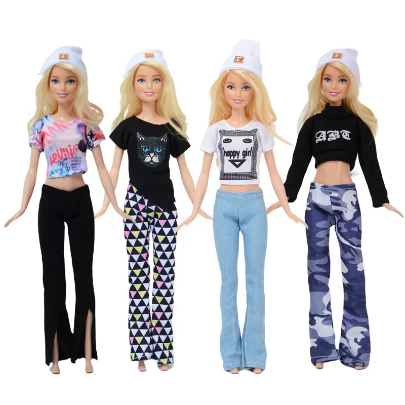 Kawaii Itens Boneca Acessórios Frete Grátis Crianças Brinquedos Bonitos  Vestidos Sereia Roupas Tops Calças Para Barbie DIY Menina Jogo Presente De  $24,15