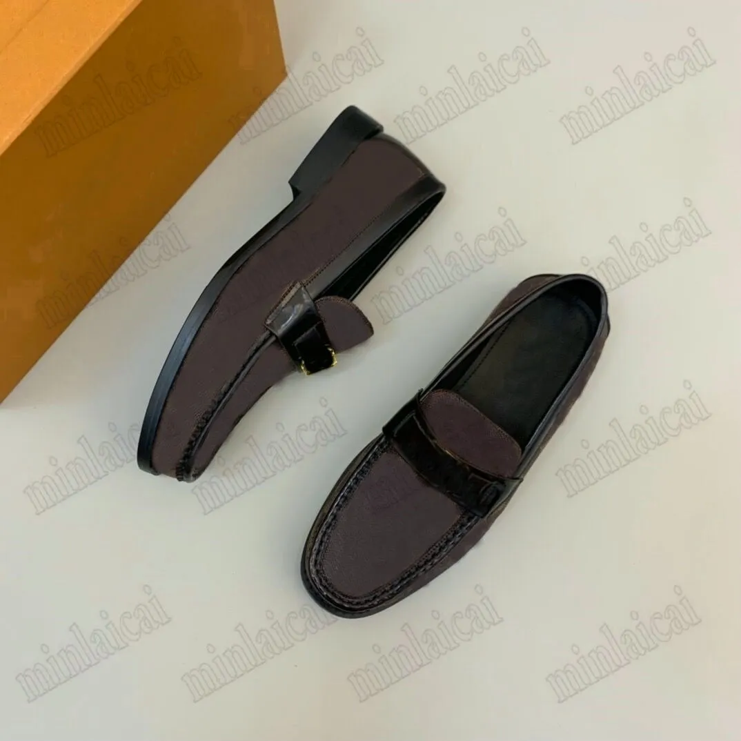 Klassieke Major Loafer Italië Italië Herenjurk Damier Casual Driving Shoes Hockenheim Mocasin 1A5A3K Rubber Nuds Outsole Slip-on Laafers For Man