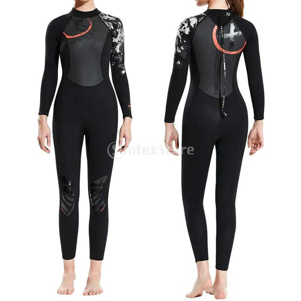 Mute Mute stagne 15mm Muta da immersione Muta manica lunga Tuta intera Tuta intera OnePiece Scuba Dive Manica lunga Rash Guard per donna J230505