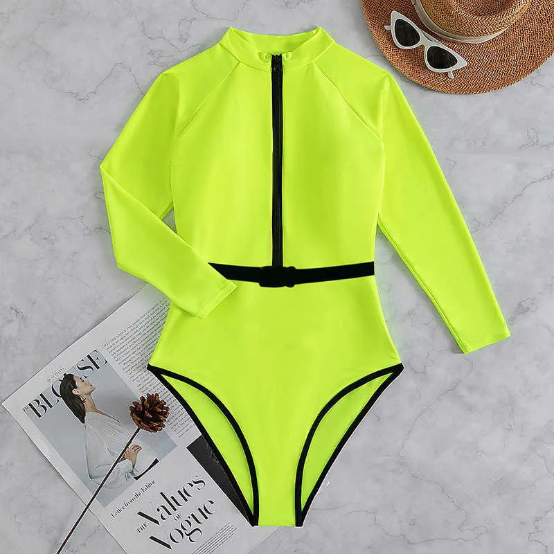 Yellow long sleeve swimsuit 2025