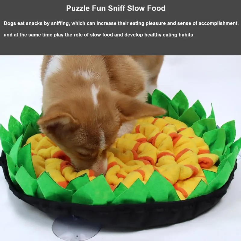 Equipment Luksusowy kolor kwiat Pet Sniffing Pad powolne jedzenie interaktywny pies treningowy Sniffing Pad bezpieczny i chowany