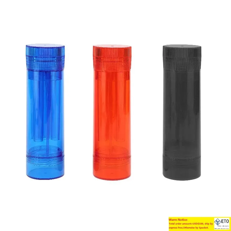 Nice Multifunction Colorful Plastic Smoking 6 Tube Filling Cone Cigarette Holder Herb Tobacco Jars Grind Grinder Crusher Grinding