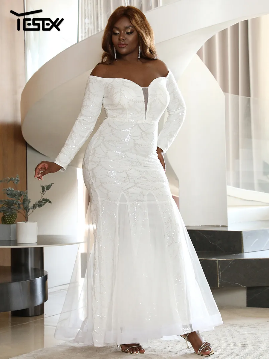 Plus size sequin wedding dress store