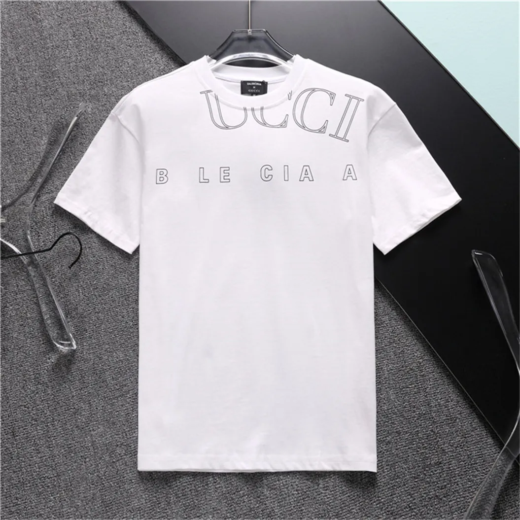2023 Новый дизайнер роскошной футболки качественный буква Tee Tee с коротким рукавом весенний летний прилив мужчина и женская футболка M-xxxl jyj66
