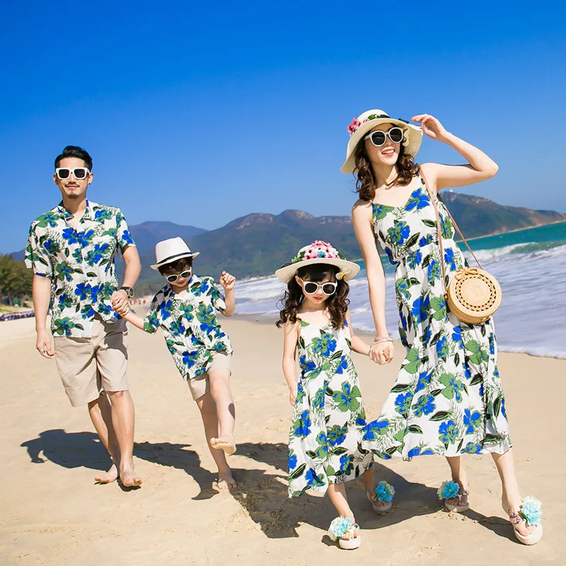 Summer Beach Vacation Mother Daughter Matching Outfits For Parent Child Mother Daughter Dress Shirt Suit 230506 From Enjoiiasd 28.84 DHgate.Com