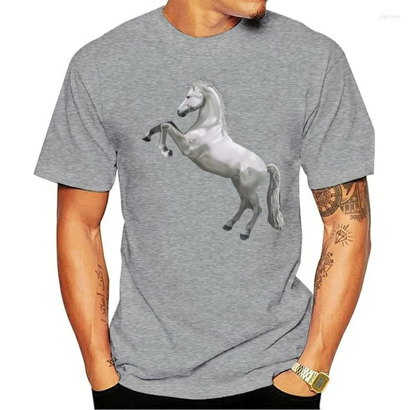 Heren t shirts zilveren paard comfortabele katoen aankomst mannelijke T-stukken casual boy t-shirt tops kortingen mode uniek