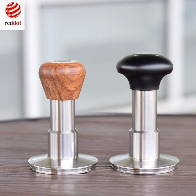 Tools The force tamper with metal/wooden handle flat base 58.5mm Hand Press Coffee powder hammer Tools