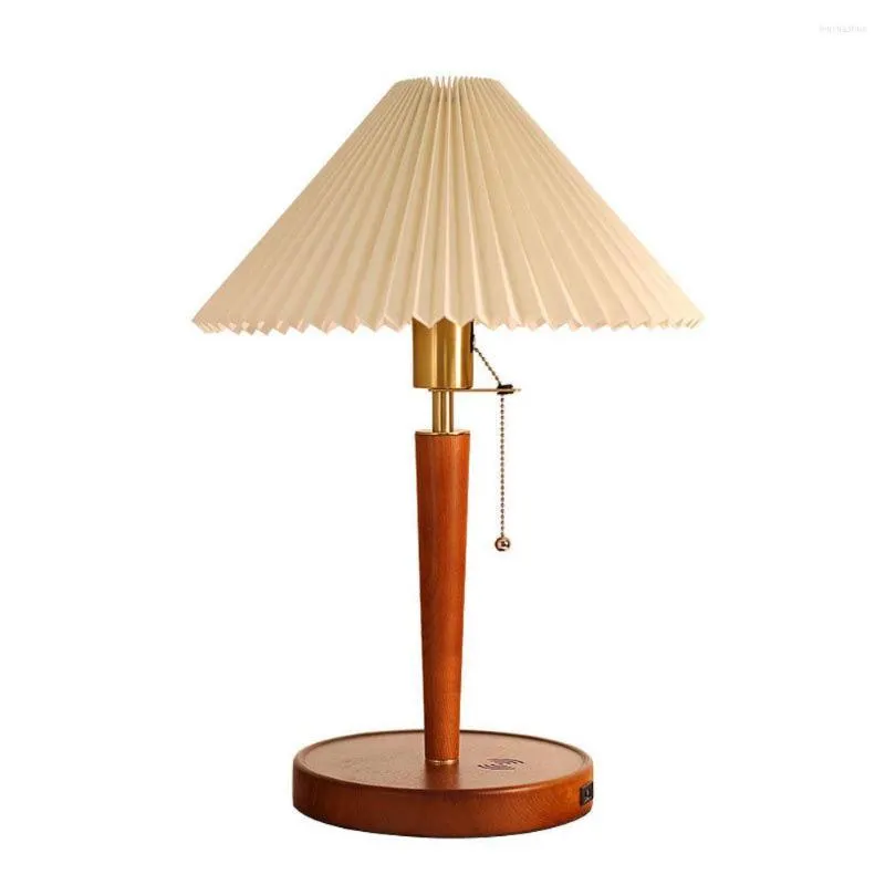 Wireless Charging Table Lamps Dunnes Stores With Pleated Fabric Shade