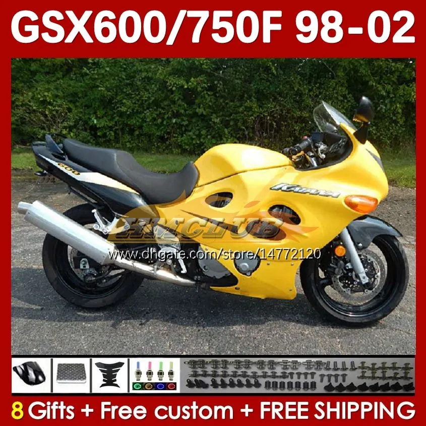SUZUKI KATANA Fairing Yellow Stock Body For GSXF 600 750 CC 1998